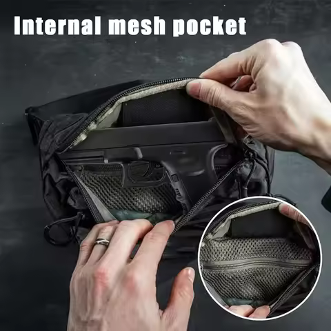 Tactical Molle Chest Bag Waist Bag Ccw Fanny Pack Pistol Holster Handgun Bag for Edc Use Tools Hikin