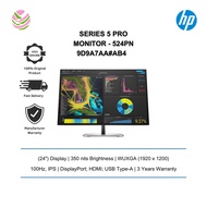 HP Series 5 Pro 24 inch WUXGA Monitor (24"/ WUXGA/ 1920x1200/ IPS/ 350nits/ 3yrs) - 524pn 9D9A7AA#AB