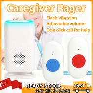 【SG】 Caregiver Pager Wireless Call Button SOS Call Button For Elderly Patients & Home Emergency Aler