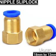 Nepel Slip Lock Output Pompa DC Drat 18mm ke Selang 12mm murah