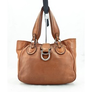 original AIGNER brown full leather medium bag