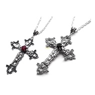 flgo Cross Pendant Necklace Grunge Jewelry Accessories Gothic Male Female Necklaces