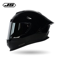 Helmet JS Armor Z Original Black Gloss Single Visor Full Face Helmet Cool Men's Racing Helmet/, SNI 