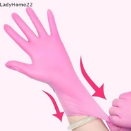 LAD  100 Pcs Nitrile Gloves Cleaning Disposable Nitrile Gloves Kitchen Dishwashing Gloves For Househ