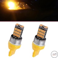 LF ⭐ 2 Pc Car T20 LED Amber Canbus 7440 Turn Signal Light WY21W Bulb Tail Light 45SMD