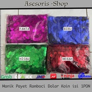 Round Dollar Coin Beads | PLAIN Coin Dollar Sequins | LASER Coin Dollar Sequins =1 PON