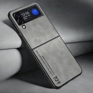 Luxury Sheepskin Leather Case Compatible For Samsung Galaxy Z Flip4 Soft Shockproof Back Cover For S