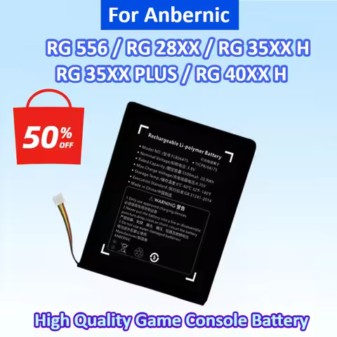 New Li-Polymer Battery For Anbernic RG556 with 3-wire Plug RG 28XX 35XX H PLUS 40XXH Game Console Ba