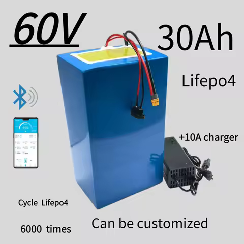 60v 30ah Lifepo4 battery pack 16S6P 21700 1000-2500W High Power Electric vehicle Scooter Motorcycle 