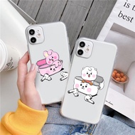 BT21 BTS clear phone protect case For iphone 6/6s,7 , X , XS , XR , XSMax 11pro 12 pro 13 pro promax phone case