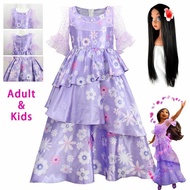 Isabella Encanto Cosplay Costume with Wig - Suitable for Adults and Kids