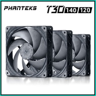 Phanteks T30-120 D30-140 Industrial Grade High Pressure PWM Water Air Cooling Fan Dual Vapo Bearing 