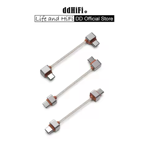 DD ddHiFi TC03SS/TC03SL/TC03LL USB OTG Audio Decoding Cable, Flexible Use for Smartphones, L/Straigh