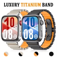 Luxury Titanium Straps for Huawei Watch 4 Fit Pro Metal Rubber Wrist Band for Huawei Watch Fit 4 Fit