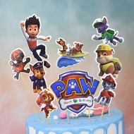 New Paw Patrol Birthday Party Decoration Puppy Cake Card Fruit Plug-in Birthday Party Supplies Patrulla Canina DIY Toys For Children