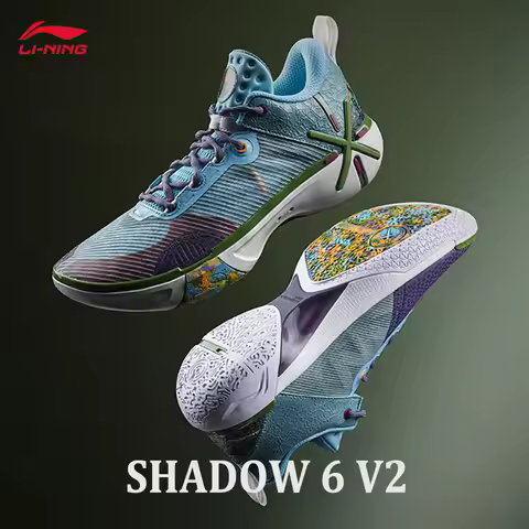 LI-NING Wade Shadow 6 V2 Men’s Basketball Shoes Featherlight Max Rebound Professional Sport Court Sn