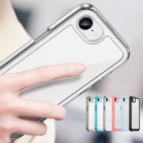 For iPhone 16e Case Cover iPhone 16e Capas New Shockproof Coque Phone Bumper Back Colour Transparent