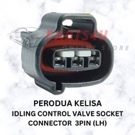 3PIN PERODUA KELISA IDLE AIR CONTROL VALVE SOCKET CONNECTOR (LH) With WIRE