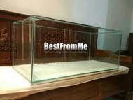 Aquarium akuarium custom ukuran 80x30x20 cm 80 30 20 full kaca 8 mm