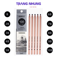 Set of 05 BAOKE Premium Sketching Pencils 1B / 2B / 3B / 4B / 5B / 6B / 7B /8B /9B /10B