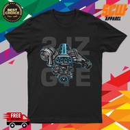 2JZ GTE TOYOTA JZ ENGINE CAR TSHIRT HIGH QUALITY COTTON UNISEX MURAH cotten tee