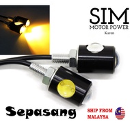 Sepasang  Led Signal Light Alloy /Lampu Motor Signal /Plate Signal /license plate light /reversing l