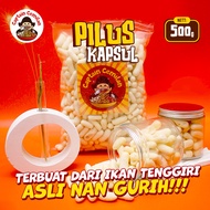 500gram Pilus Kapsul Original Ikan Tenggiri asin gurih renyah Captain Cemilan snack kiloan makanan r