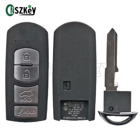 CNSZKEY FCC ID: WAZSKE13D01/02 OEM Board 315Mhz ID49 Chip Smart Remote Key Fob For Mazda Axela CX4 C