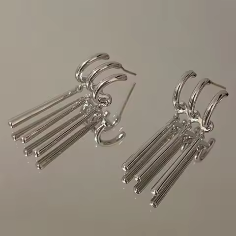 1Pair One Piece Zoro Anime Earrings Women Men Cosplay Earrings Piercing Jewelry Fashion Fake Triple 
