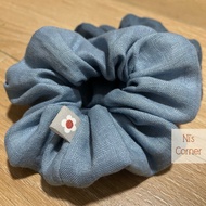 [NEW] Blue Tone Linen Scrunchie (Pure Linen washed)