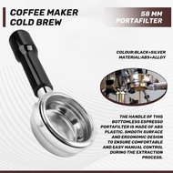 [LH7W]58mm Bottomless Portafilter 2 Ear Espresso Portafilter with Filter Basket Replacement Parts fo