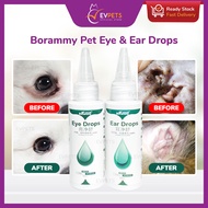 Borammy Pet Ear Eye Cleaner Ear Drop Eye Drop Cleaning Cat Dog Pet Earmite Ear Mite Terminator For Cat &amp; Dog / Ubat Mata &amp; Telinga Kucing - 60ml