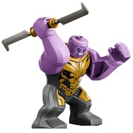 Original Lego Marvel Super Heroes - Thanos (Dark Bluish Gray Outfit with Gold Armor, Angry) Figure 7