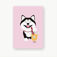 柴犬愛泰式奶茶 明信片