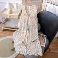 Bohemian Niche Hollow Sunflower Blouse Top Waistcoat