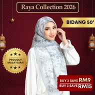 ZOE ARISAH [RAYA 2026] TUDUNG BIDANG 50 BAWAL PRINTED Cotton Voile Bercorak Hijab Square Murah Scarf