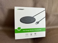 綠聯 Ugreen 無線充電 QI無線快充版-黑色最高支援10W/蘋果7.5W快充、附快充線