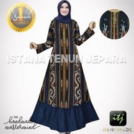 Gamis Batik Etnik Wanita Tenun Troso Handmade Kombinasi