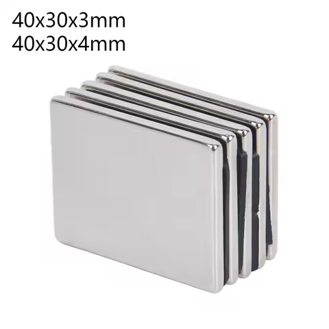 1/2/5/8pcs 40x30x3mm 40x30x4mm N35 Powerful Block Fridge Magnet Permanent Strong Square Neodymium Ma