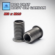 BOS DRAT BAUT OLI GARDAN MATIC M8 x M10 SPESIFIKASI DALAM BAUT KUNCI 12 x LUAR BAUT KUNCI 14 MENGATA