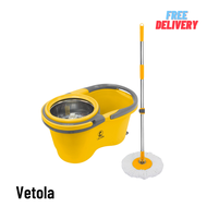 ถังปั่นพร้อมไม้ม็อบ BE MAN VETORA สีเหลือง spin mop