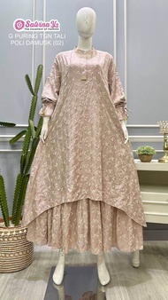 Midi dres Salvina Malay ( gamis bini orang )katun bordir