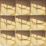 P to V Name Stainless Gold Plated Necklace Personalized Name 60plus name Available 18inch/45cm