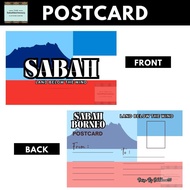 Postcards poskad Sabah flag