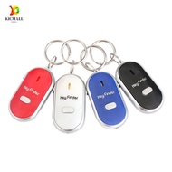 KICMALL LED Whistle Key Finder Keyring Flashing Pet Tracker 4 Colors Keychain Light Torch Locator Tr