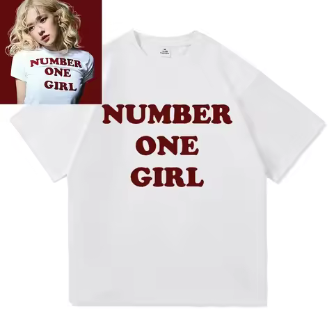 Rosé New Album Number One Girl Same T Shirt women Clothing Harajuku Tops Y2k Unisex High Quality Tee