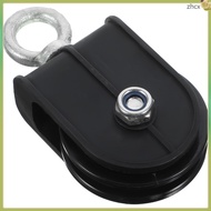 💍 Black Home Workout Pulley System with Cable Connectors, Plastic & Aluminum Alloy, 3.5x2.5 inches