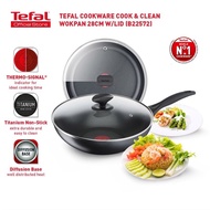 Tefal Cook & Clean Wokpan with Lid 28cm (B22572)