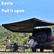 New Camping Product Outdoor Camping Car Awning Car Roof Side Shelter Awning Free Standing 270° Fold 