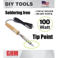 Soldering Iron Welding Electronic Wood Handle 20W/50W/100W - Tip Point